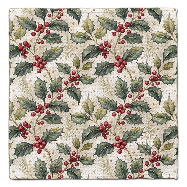 CJ Bella Co Eco-Friendly Washcloth - Holly & Berries