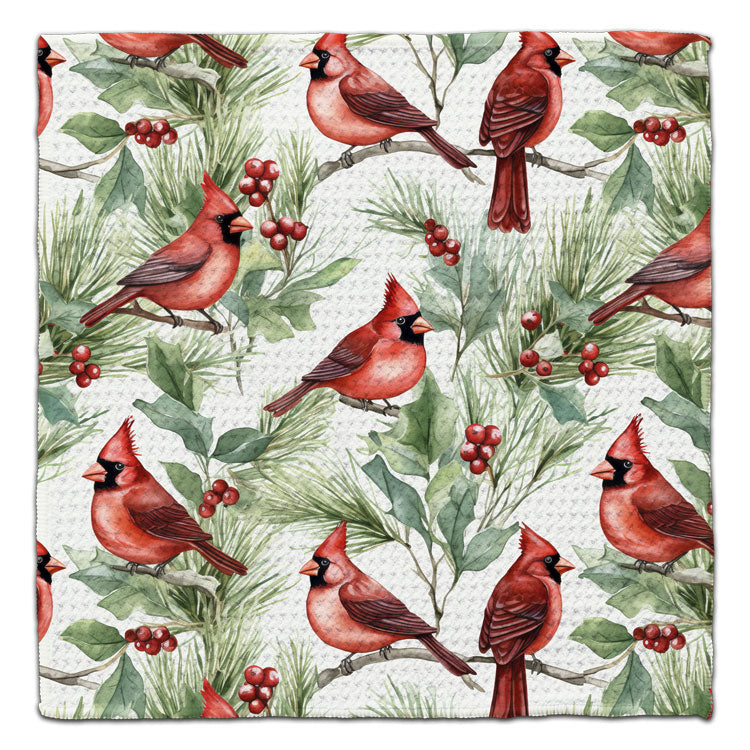 CJ Bella Co Eco-Friendly Washcloth - Cardinals and Berries