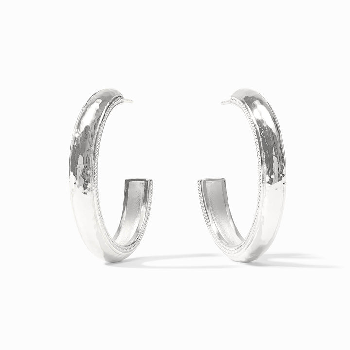 Julie Vos Cannes Hoop Earrings - Silver/Large
