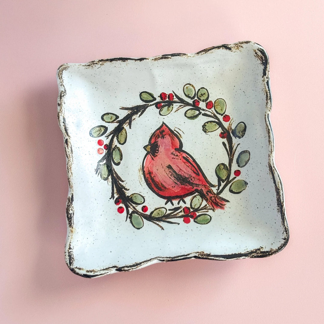 Etta B Cardinal Keepsake Dish