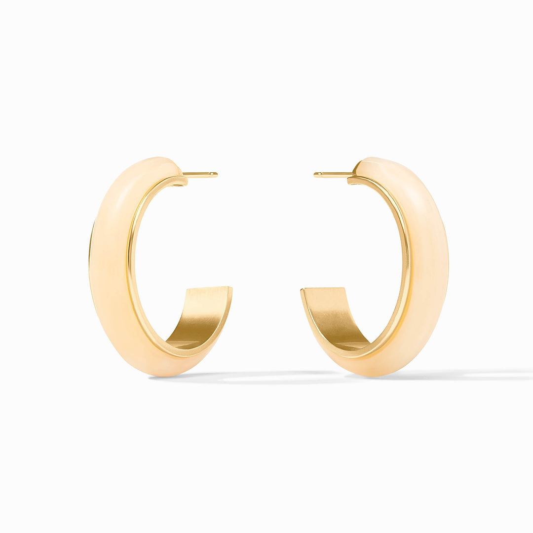 Julie Vos Carnaby Hoop Earrings - Gold/Ivory