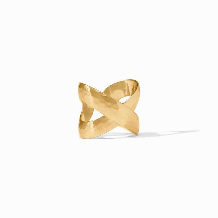 Julie Vos Catalina X Ring - Gold/Adjustable