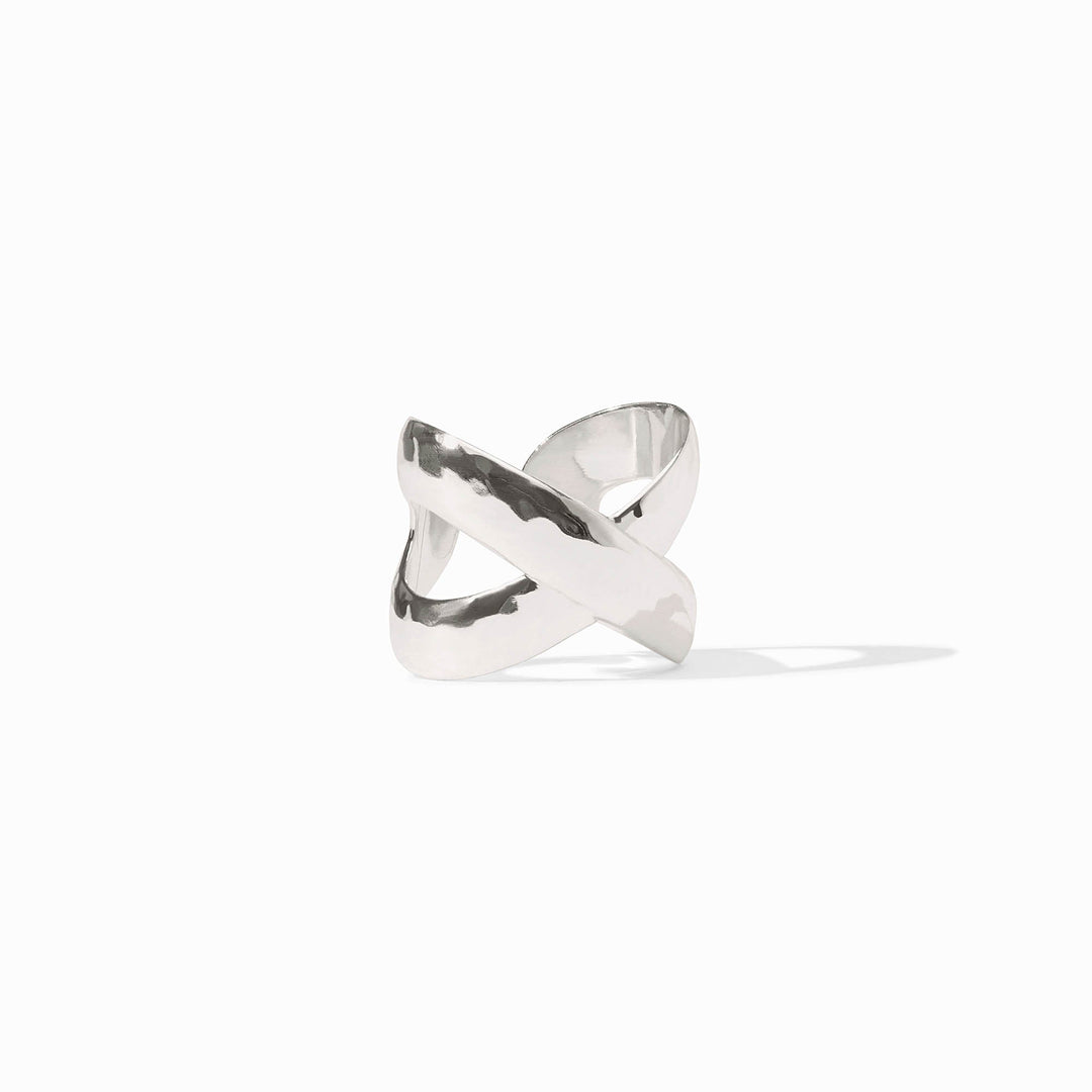 Julie Vos Catalina X Ring - Silver/Adjustable
