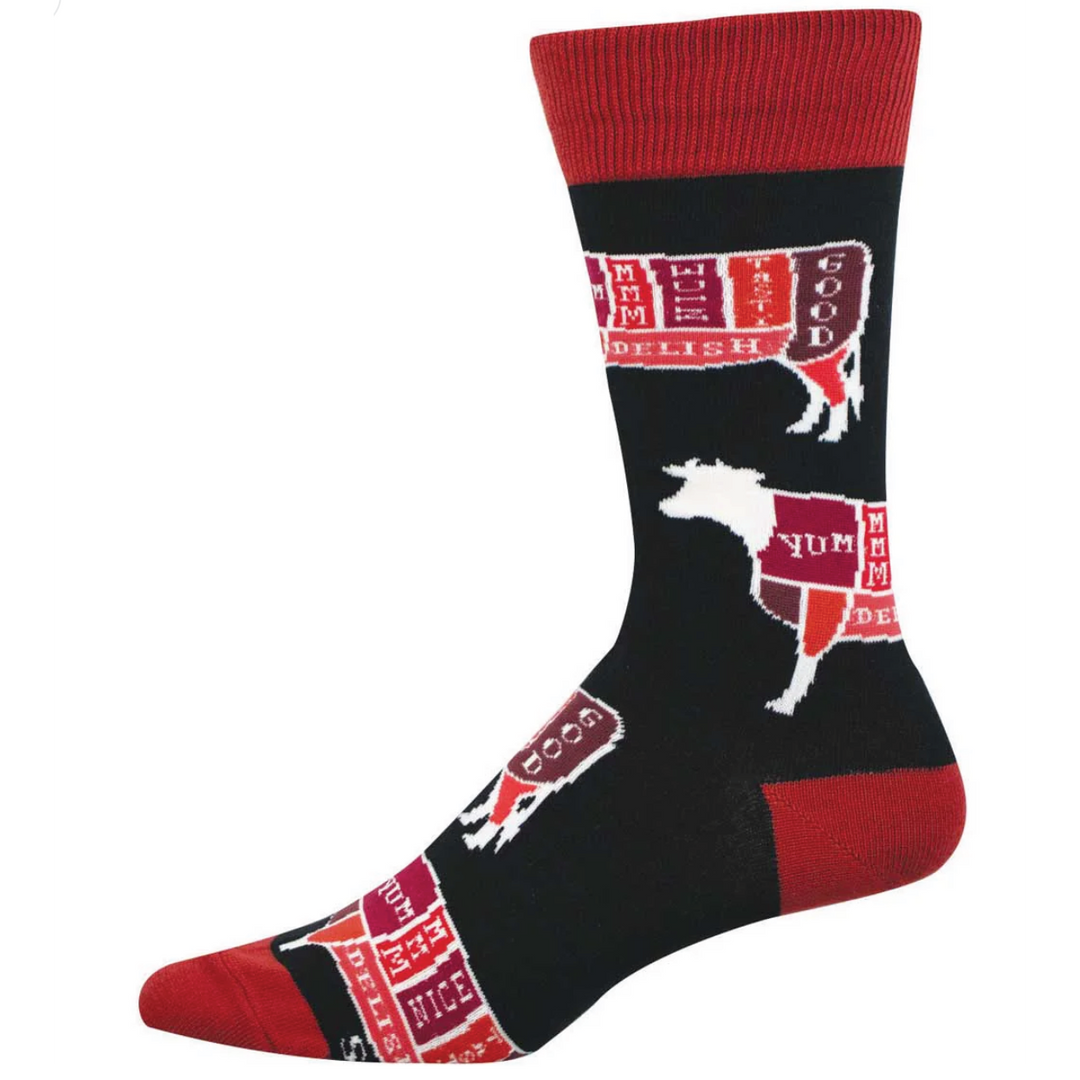 Socksmith Men's Crew Socks -Cattle Cuts