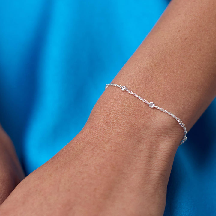 Julie Vos Celeste Delicate Bracelet - Silver/Cubic Zirconia