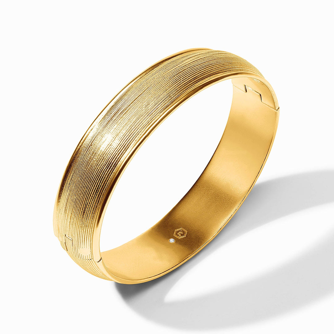 Julie Vos Cobblestone Hinge Bangle - Gold