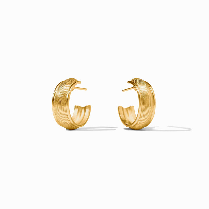 Julie Vos Cobblestone Hoop Earrings - Gold/Small