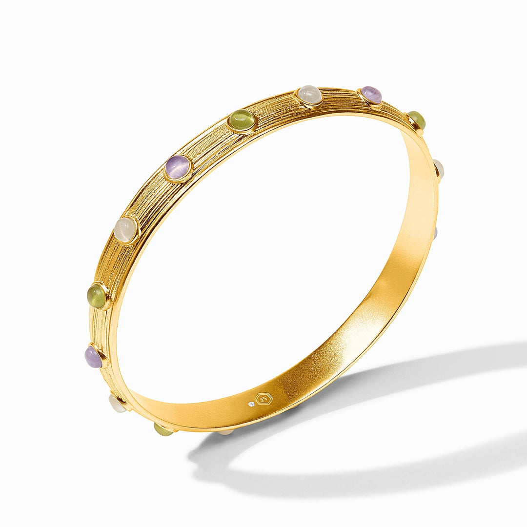 Julie Vos Cobblestone Stone Bangle - Multi-Stone Cat's Eye - Small