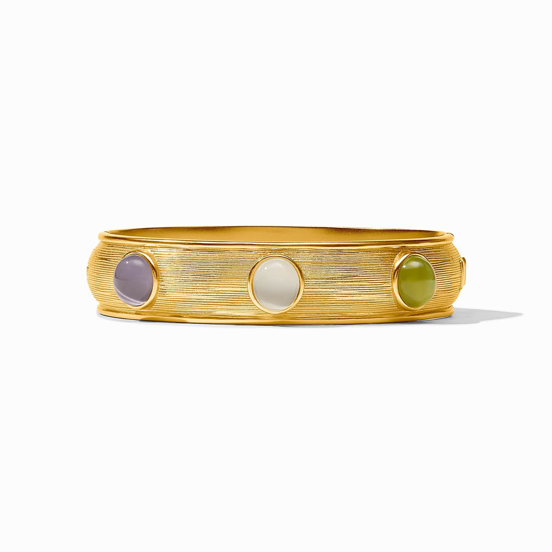 Julie Vos Cobblestone Stone Hinge Bangle - Multi Stone Cat's Eye - OS