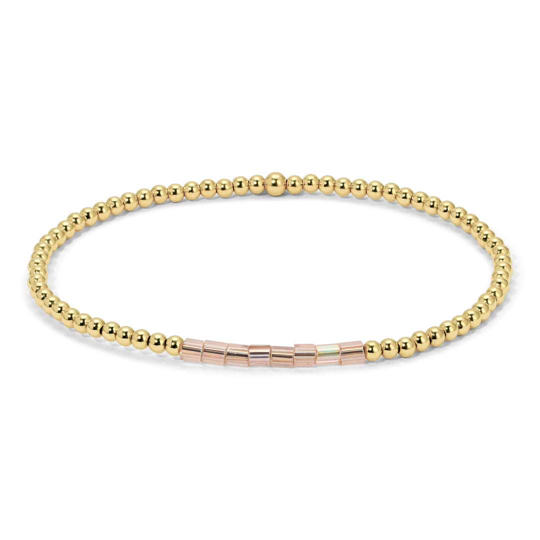 Dot & Dash Color Bar Bracelet - Champagne