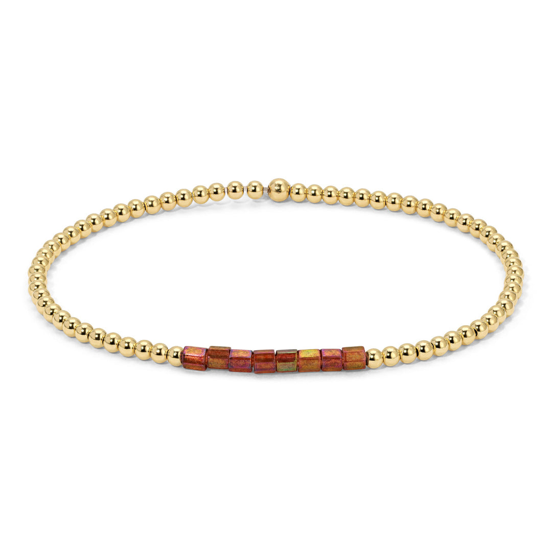 Dot & Dash Color Bar Bracelet - Dark Topaz