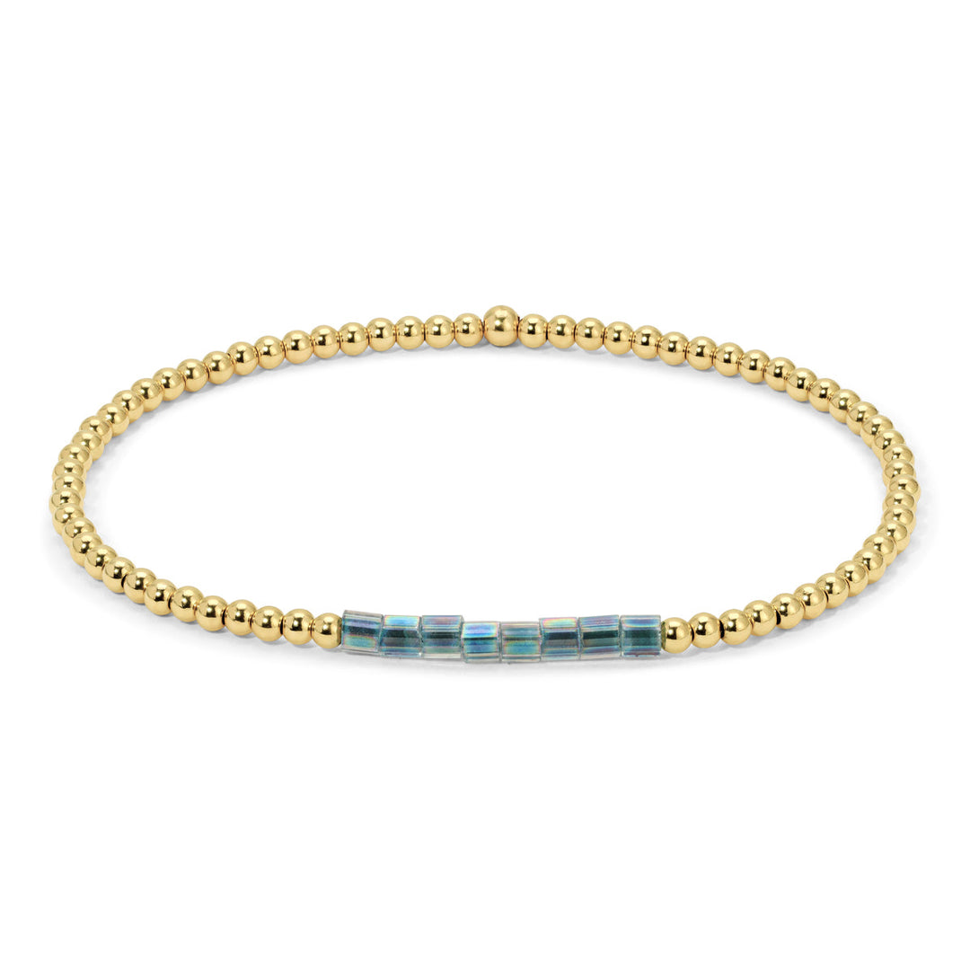 Dot & Dash Color Bar Bracelet - Light Blue