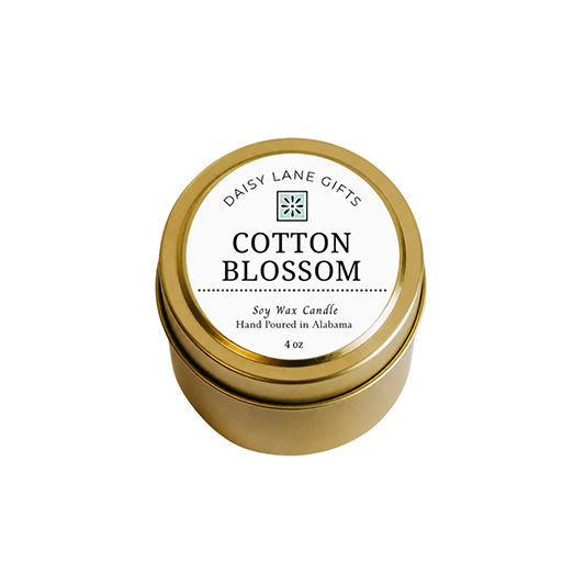 Daisy Lane Gifts 4oz Gold Tin - Cotton Blossom