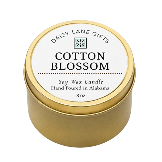 Daisy Lane Gifts 8oz Gold Tin - Cotton Blossom