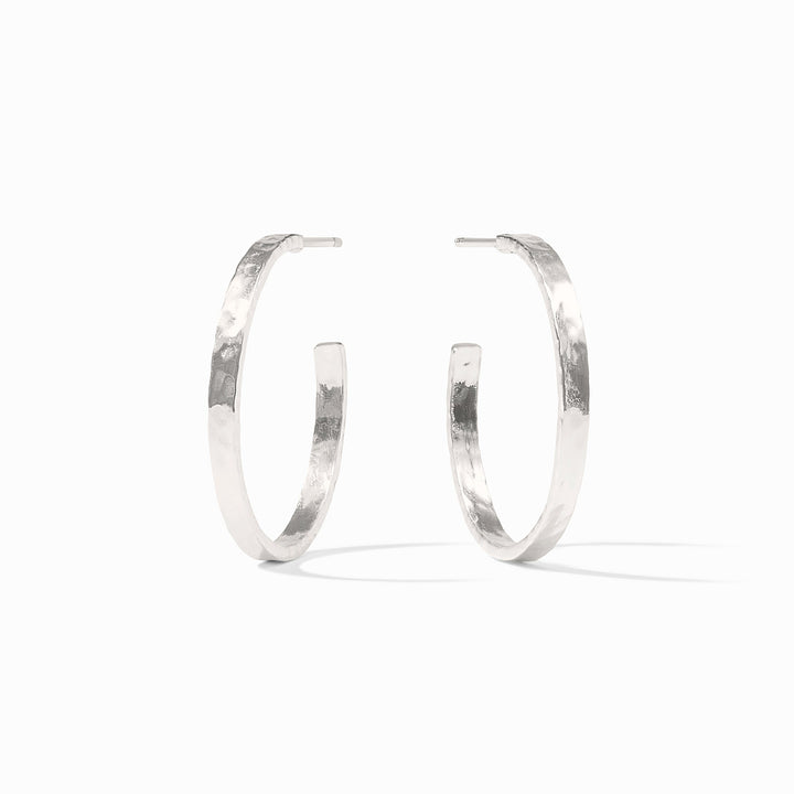 Julie Vos Crescent Hoop Earrings - Silver/Medium