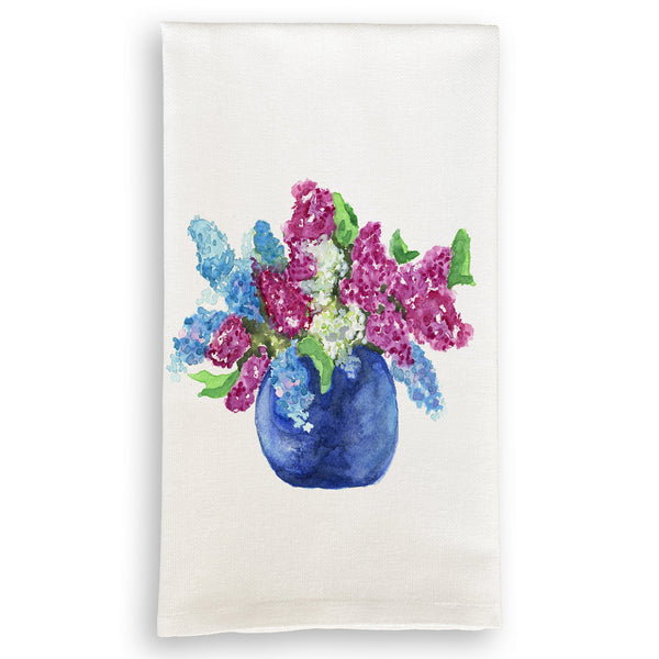French Graffiti Dish Towel - Hyacinth