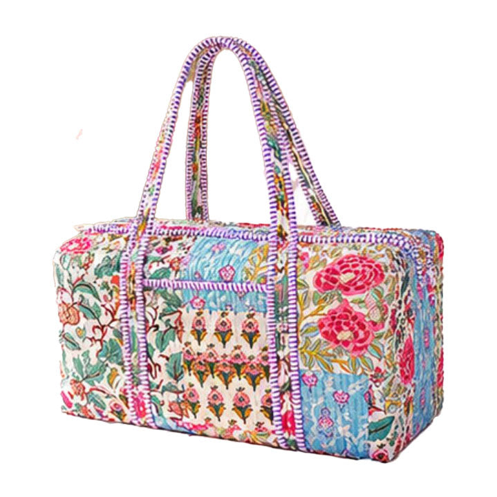 Queen Designs Floral Patchwork Duffel Bag