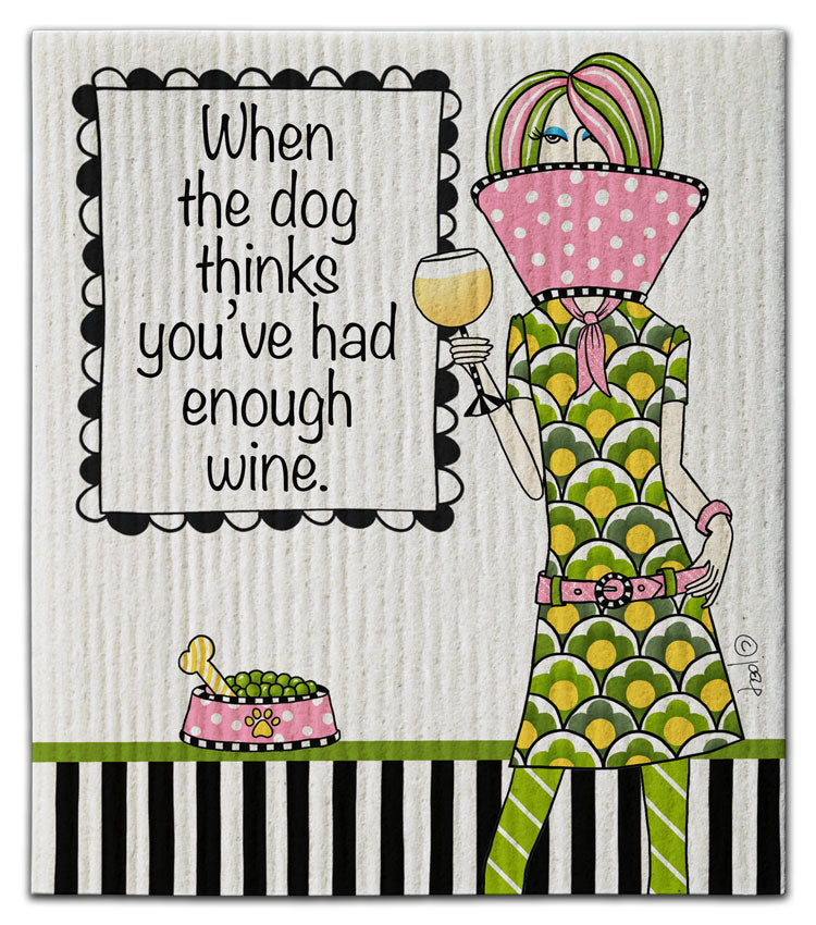 CJ Bella Co Dishcloth - When the Dog