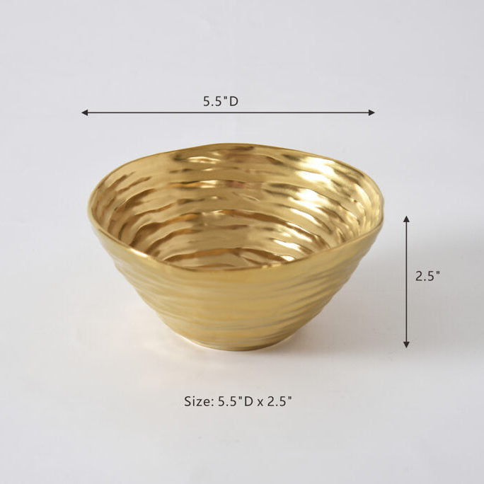 Pampa Bay Dorato Small Bowl - Gold