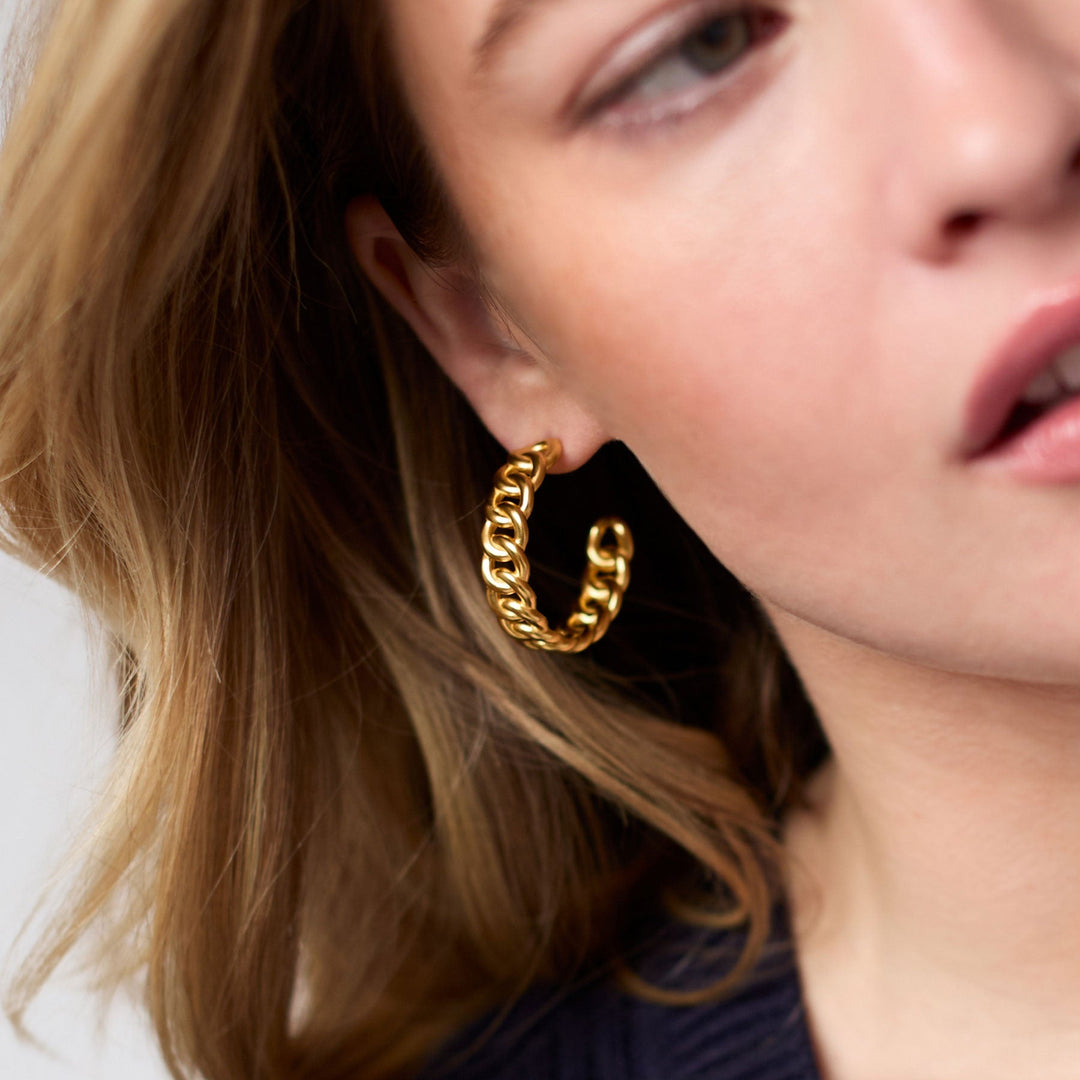 Julie Vos Dolce Hoop Earrings - Gold/Large