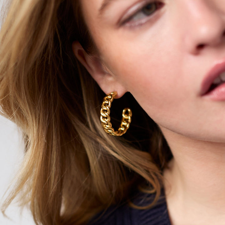 Julie Vos Dolce Hoop Earrings - Gold/Large