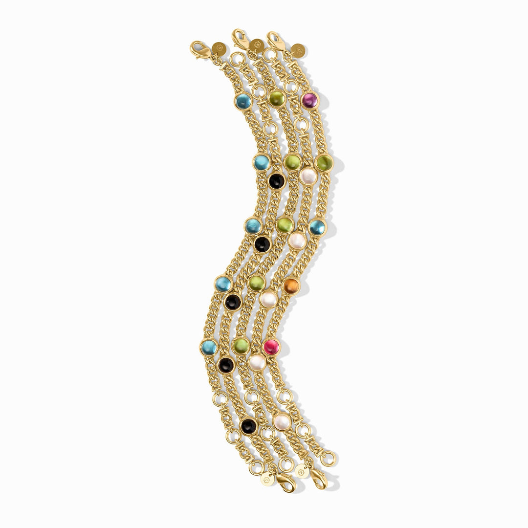 Julie Vos Dolce Delicate Bracelet - Gold/Iridescent Montana Blue/OS