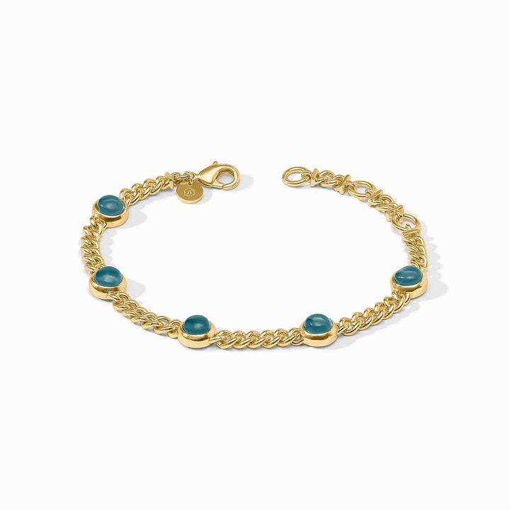 Julie Vos Dolce Delicate Bracelet - Gold/Iridescent Montana Blue/OS