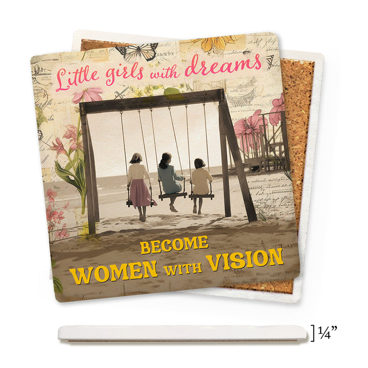 Tipsy Coasters Little Girls With Dreams Economy Coaster