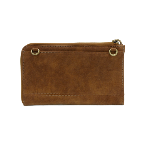 Joy Susan Faux Suede Karina Convertible Wristlet & Wallet - Walnut