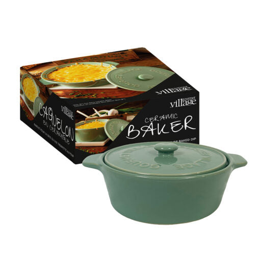 Gourmet du Village Sage Green Ceramic Baker