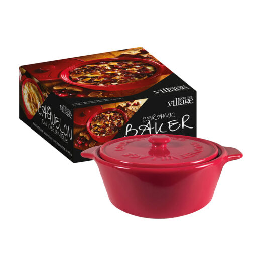 Gourmet du Village Red Ceramic Baker