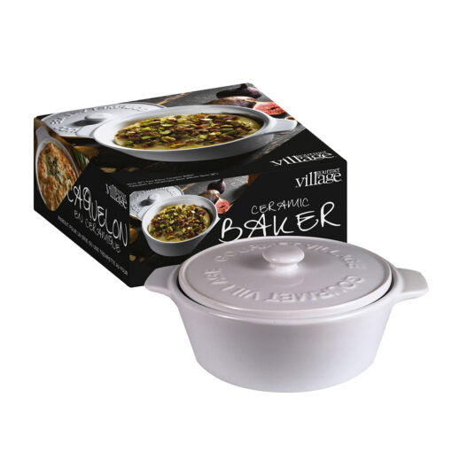 Gourmet du Village White Ceramic Baker