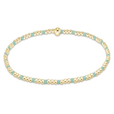 enewton egirl Hope Sincerity Pattern 2mm Bead Bracelet - Mint