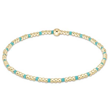enewton egirl Hope Sincerity Pattern 2mm Bead Bracelet - Turquoise