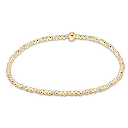 enewton egirl Hope Sincerity Pattern 2mm Bead Bracelet - White