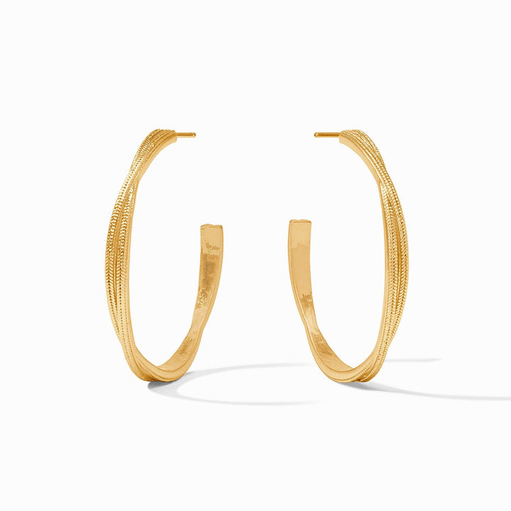 Julie Vos Cheval Twist Hoop Earrings - Gold/Large