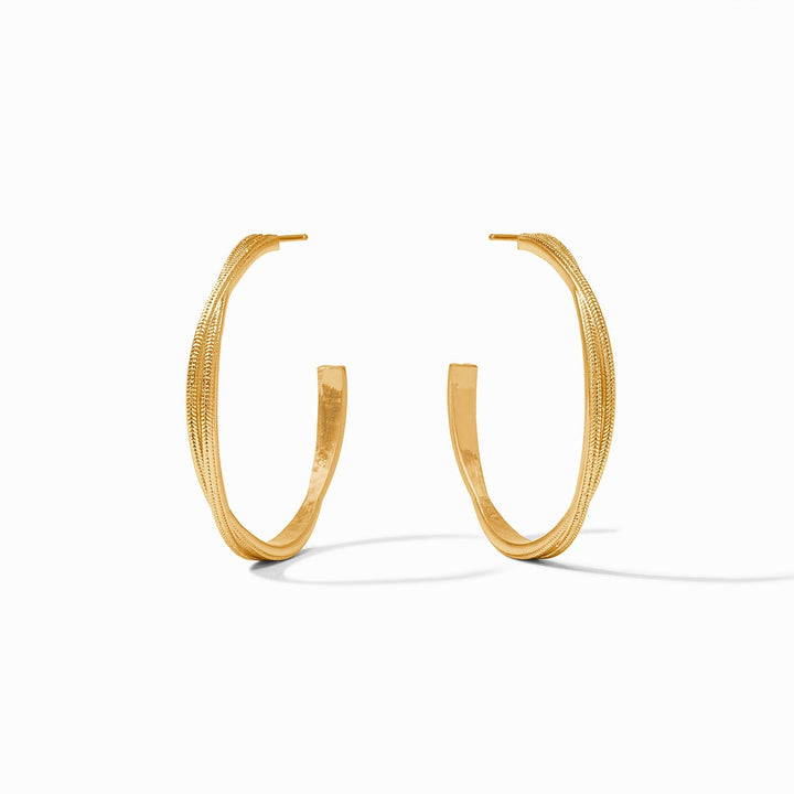 Julie Vos Cheval Twist Hoop Earrings - Gold/Medium