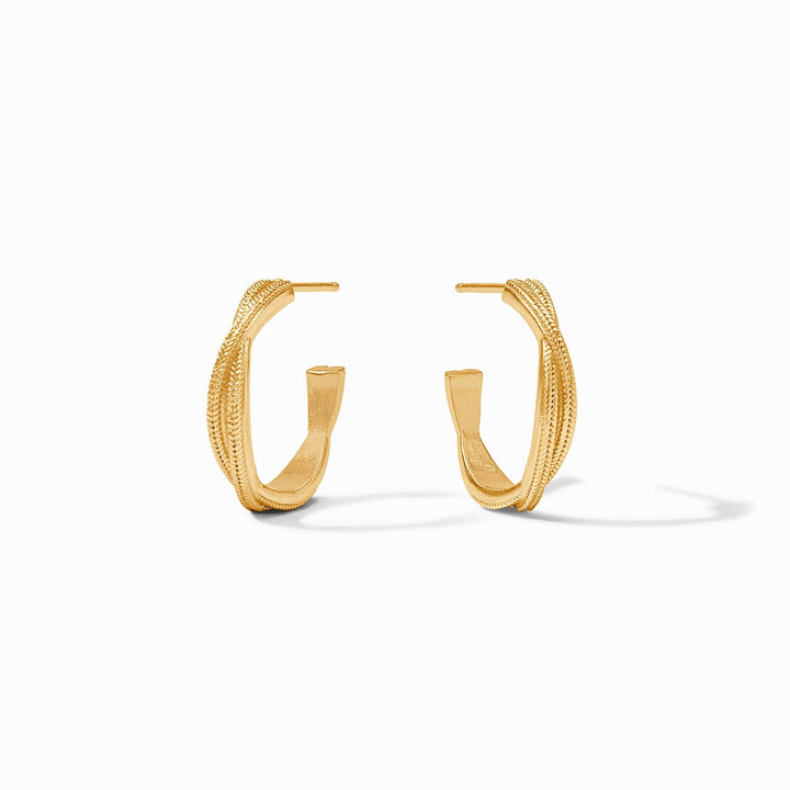 Julie Vos Cheval Twist Hoop Earrings - Gold/Small