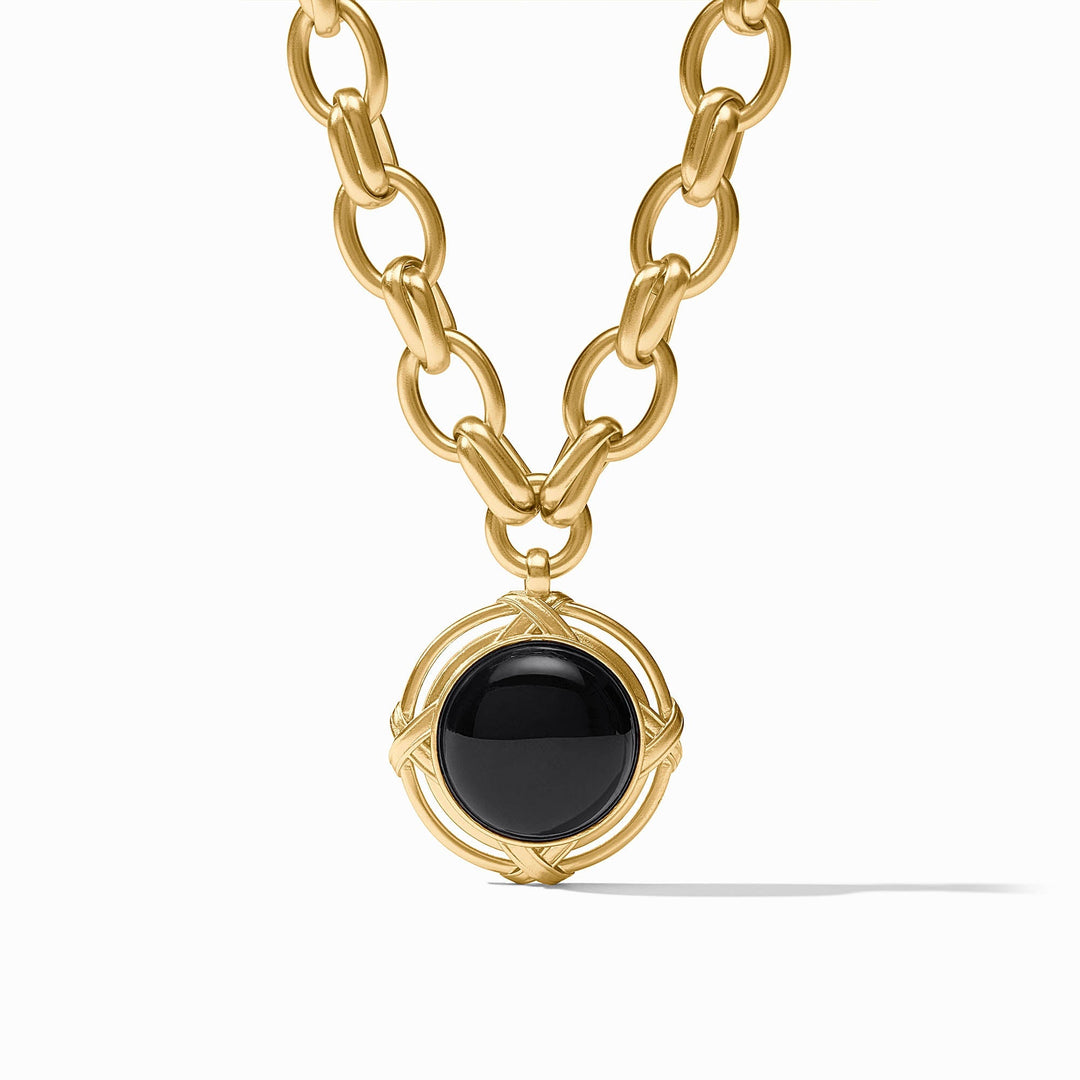 Julie Vos Essex Statement Necklace - Obsidian Black