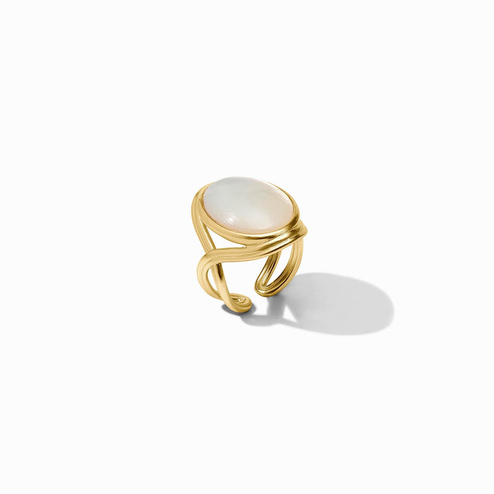 Julie Vos Essex Statement Ring - Mother of Pearl 6/7