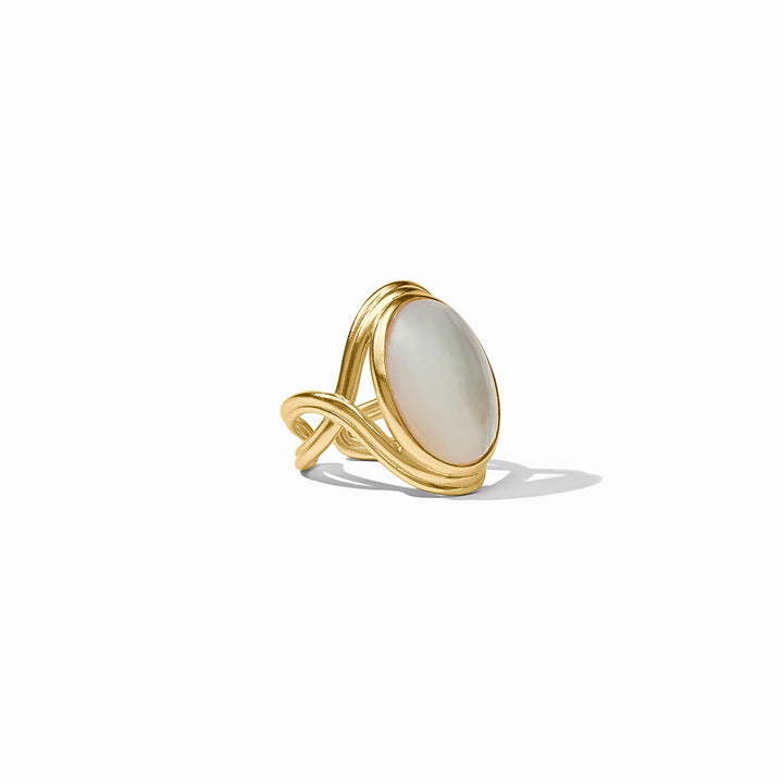 Julie Vos Essex Statement Ring - Mother of Pearl 6/7
