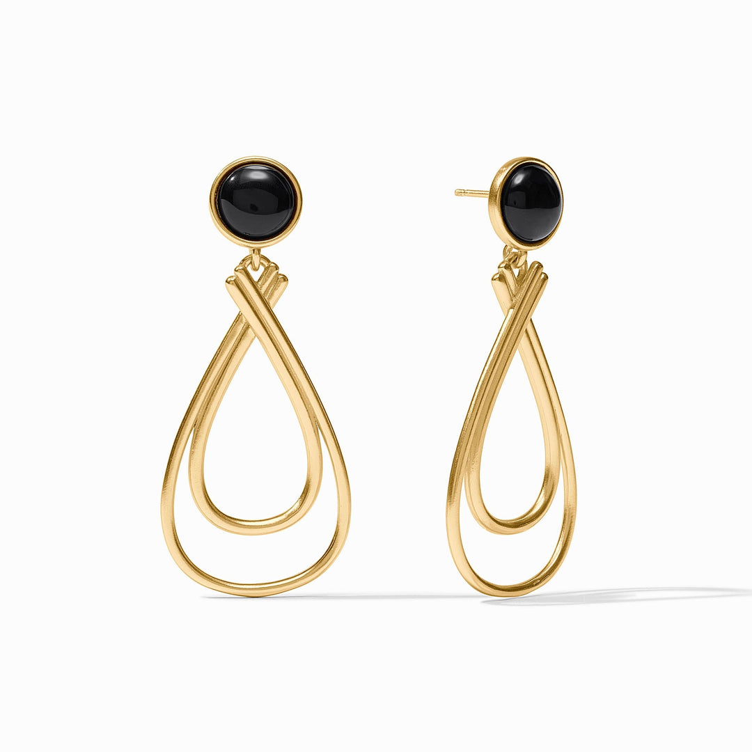 Julie Vos Essex Stone Earrings - Obsidian Black