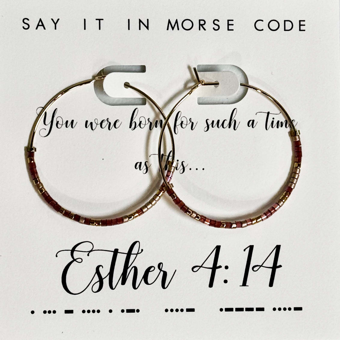 Dot & Dash Morse Code Earrings - Esther 4:14