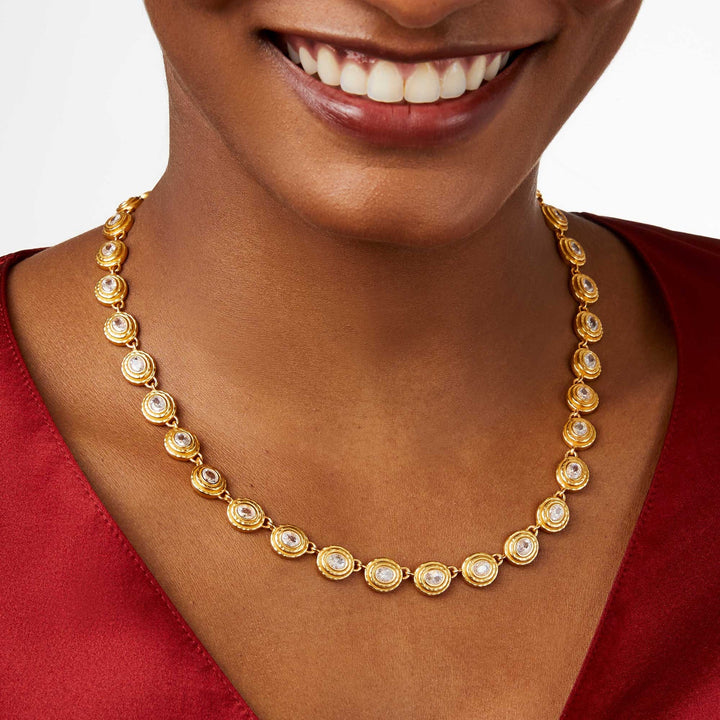 Julie Vos Tudor Tennis Necklace - Gold Pearl