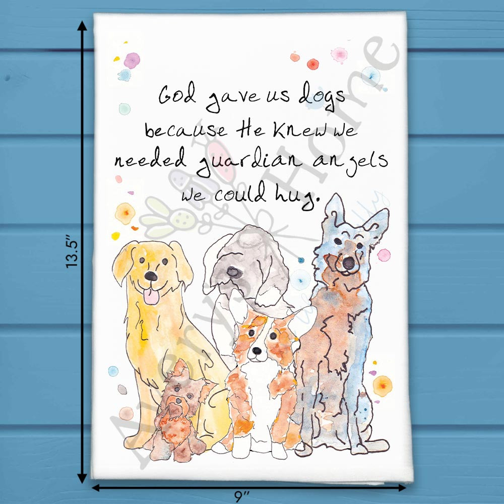 Avery's Home Guardian Angel Dog Tea Towel – Pet Memorial Gift