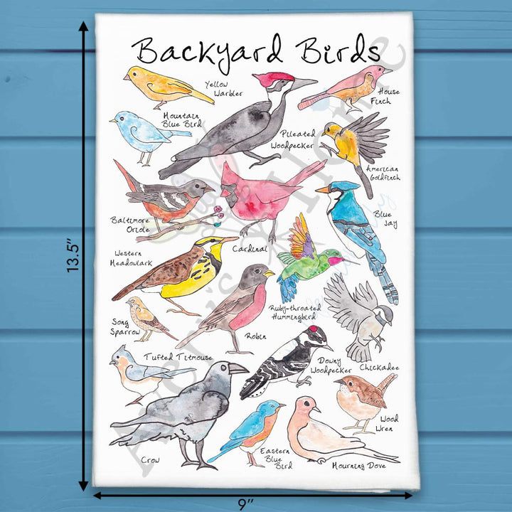 Avery's Home Backyard Birds Tea Towel