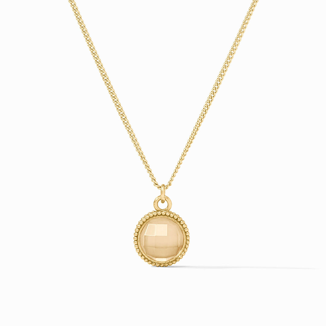 Julie Vos Fleur-de-Lis Solitaire Necklace Reversible - Gold/Iridescent Champagne/OS