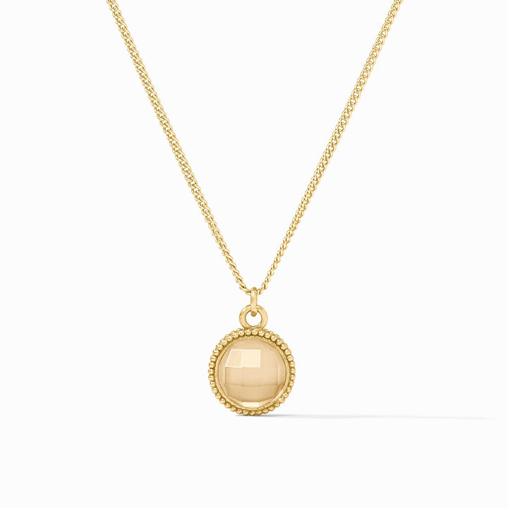 Julie Vos Fleur-de-Lis Solitaire Necklace Reversible - Gold/Iridescent Champagne/OS