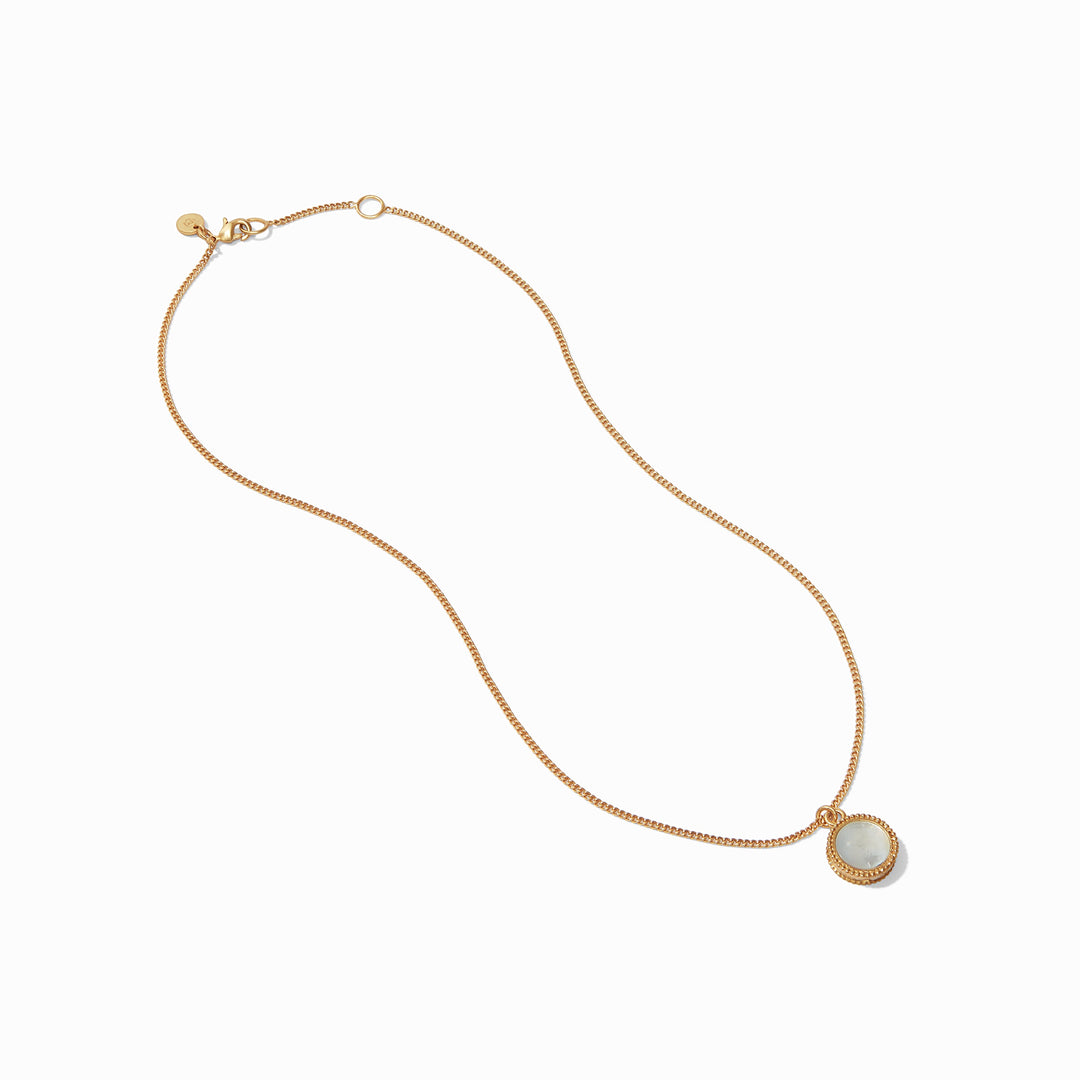 Julie Vos Fleur-de-Lis Solitaire Necklace Reversible - Gold/Iridescent Champagne/OS