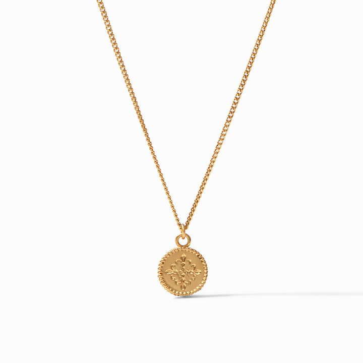 Julie Vos Fleur-de-Lis Solitaire Necklace Reversible - Gold/Iridescent Champagne/OS
